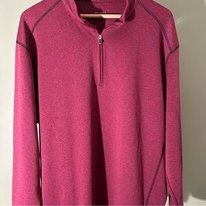 Men's Peter Millar 1/4 Zip Pullover
Jacket Burgundy Size XL Long Sleeve